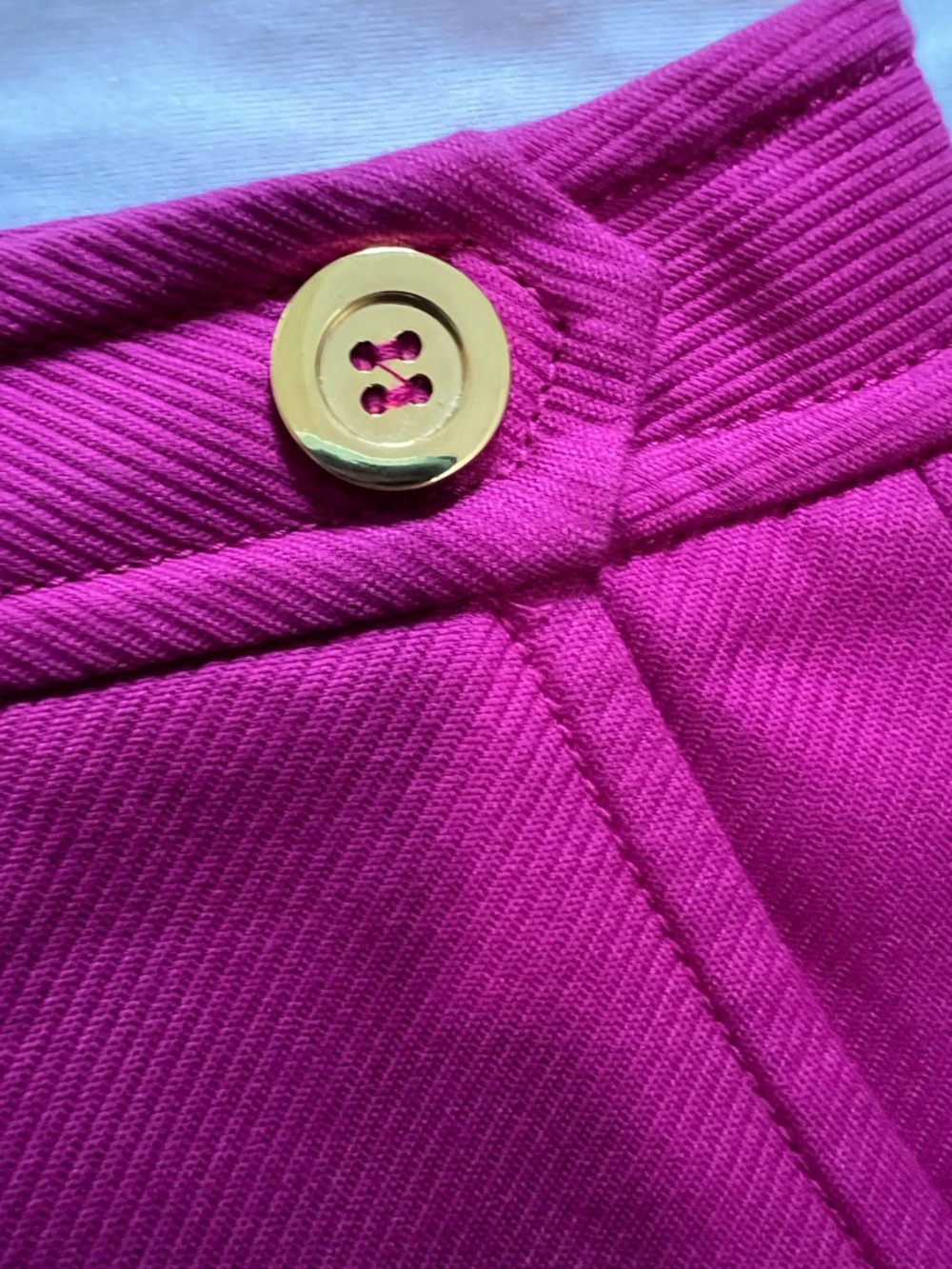 Talbots Vibrant Magenta Skirt with Gold Button